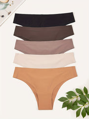 5pcs Seamless Low Waist Panties Women's Lingerie