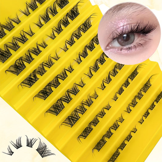 80 Clusters Cat Eye Eyelashes Natural DIY False Lashes