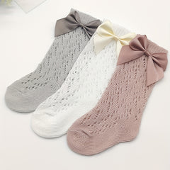 Bow Decor Mesh Socks for Baby Girls