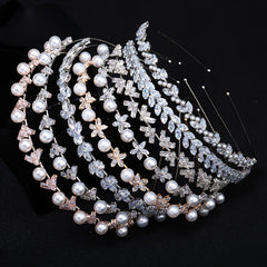 Vintage Rhinestone Zircon Headband Hair Accessory for Party Prom