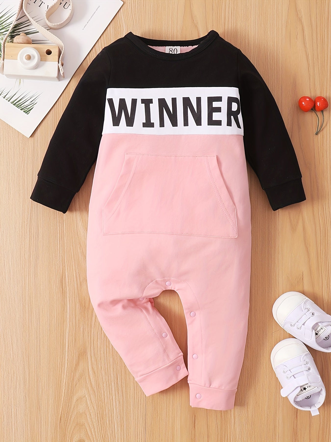 Baby Cotton Bodysuit Autumn WINNER Block Jumpsuit