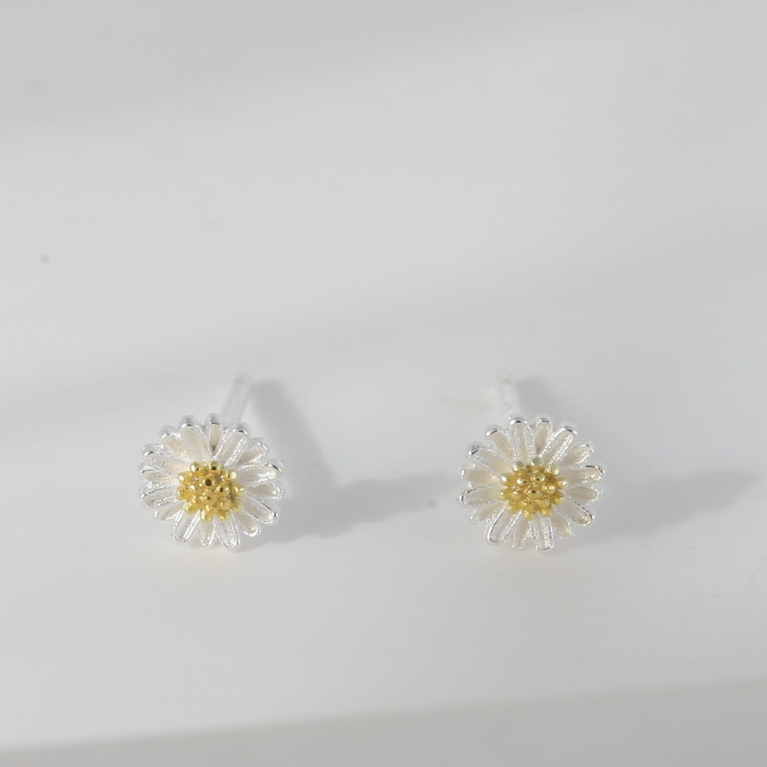 925 Silver Daisy Stud Earrings for Teen Girls - Birthday Gift