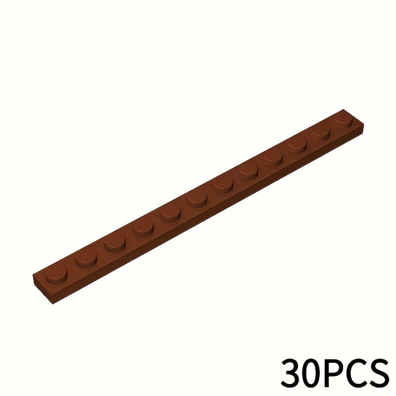 30pcs 1x12 Low Brick Building Blocks 60479 for MOC Building Block Enthusiasts