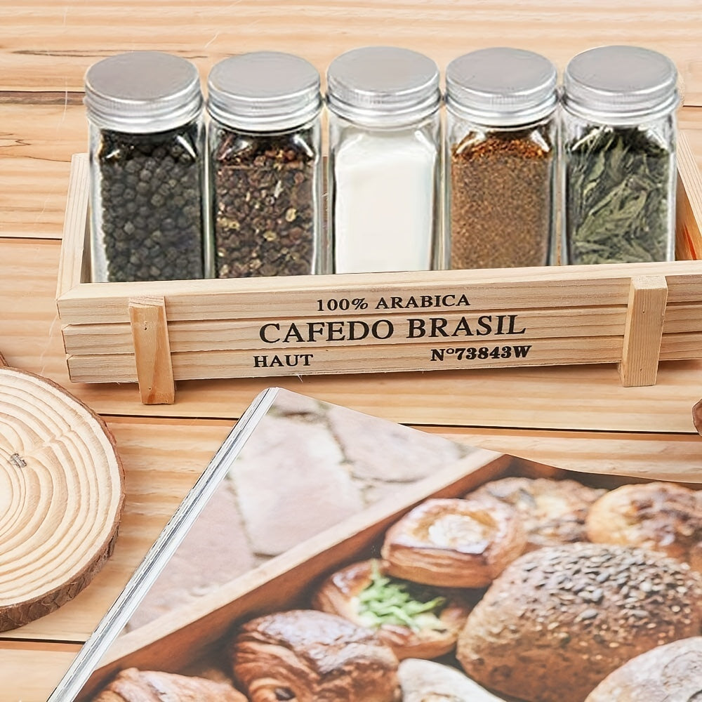 12pcs Storage Jars with Stainless Steel Lids Spice Glass Container