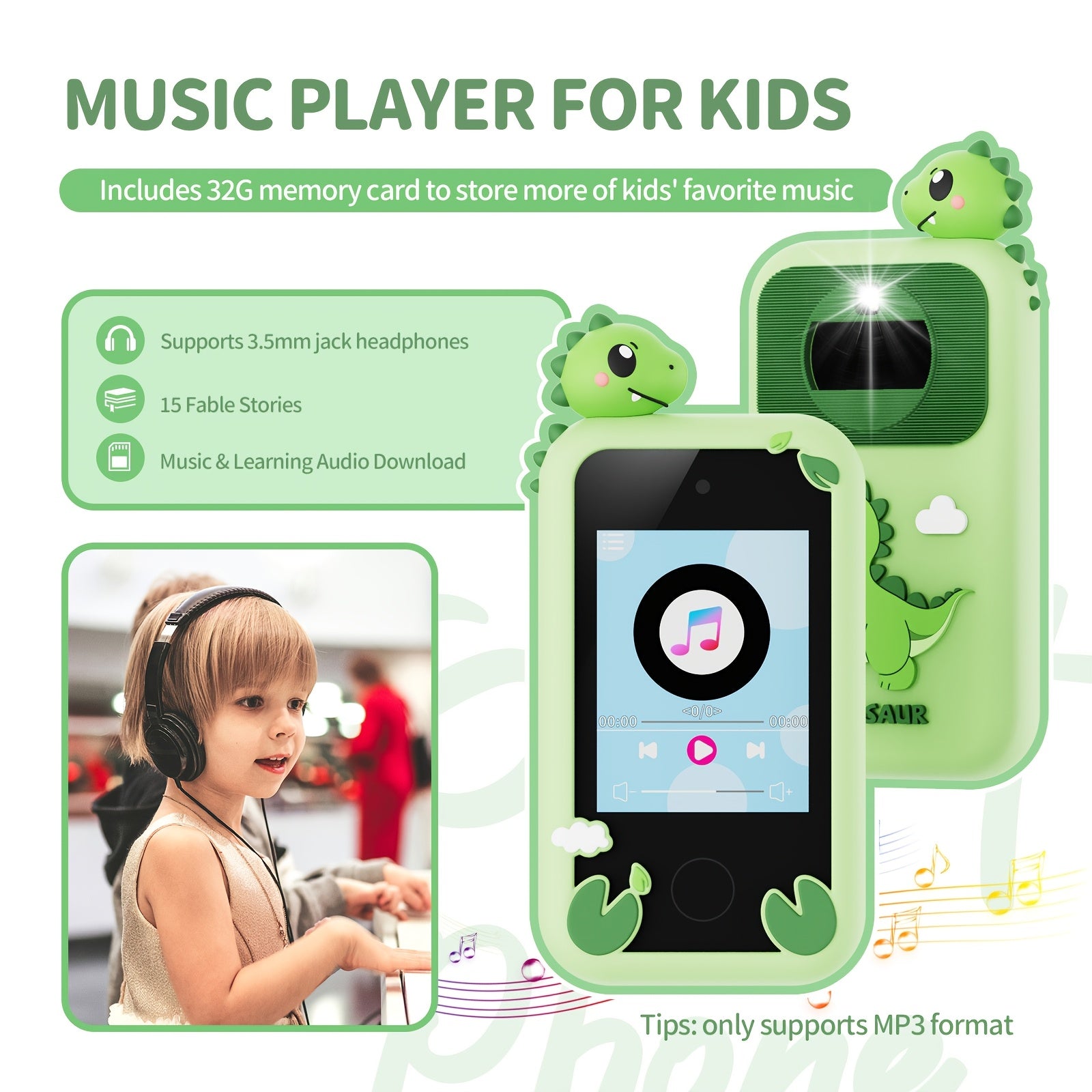 INOCTI Kids Smart Phone for Girls Educational Toy, Christmas Birthday Gift