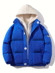 Men's Sherpa Hood Coat Padded Winter Warm Jacket
