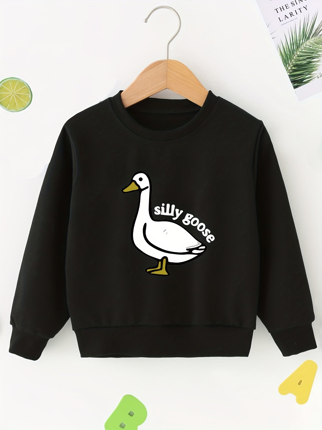 Goose Print Boys Pullover Sweatshirt