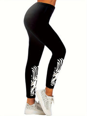 Floral Print High Rise Leggings