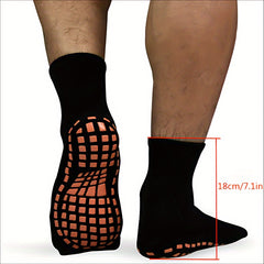 3 Pairs Men's Non-Slip Yoga Pilates Socks Grippy Floor Socks