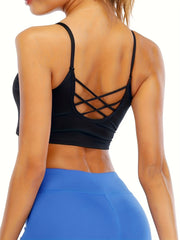 High Stretch Shockproof Sports Bra Criss Cross Cami Yoga Bra