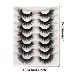 7 Pairs Fluffy Faux Mink Lashes for Daily Party Makeup