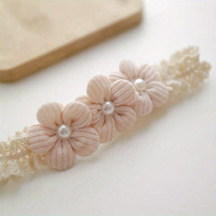 Red Flower Non Slip Stretch Headband for Baby Girls