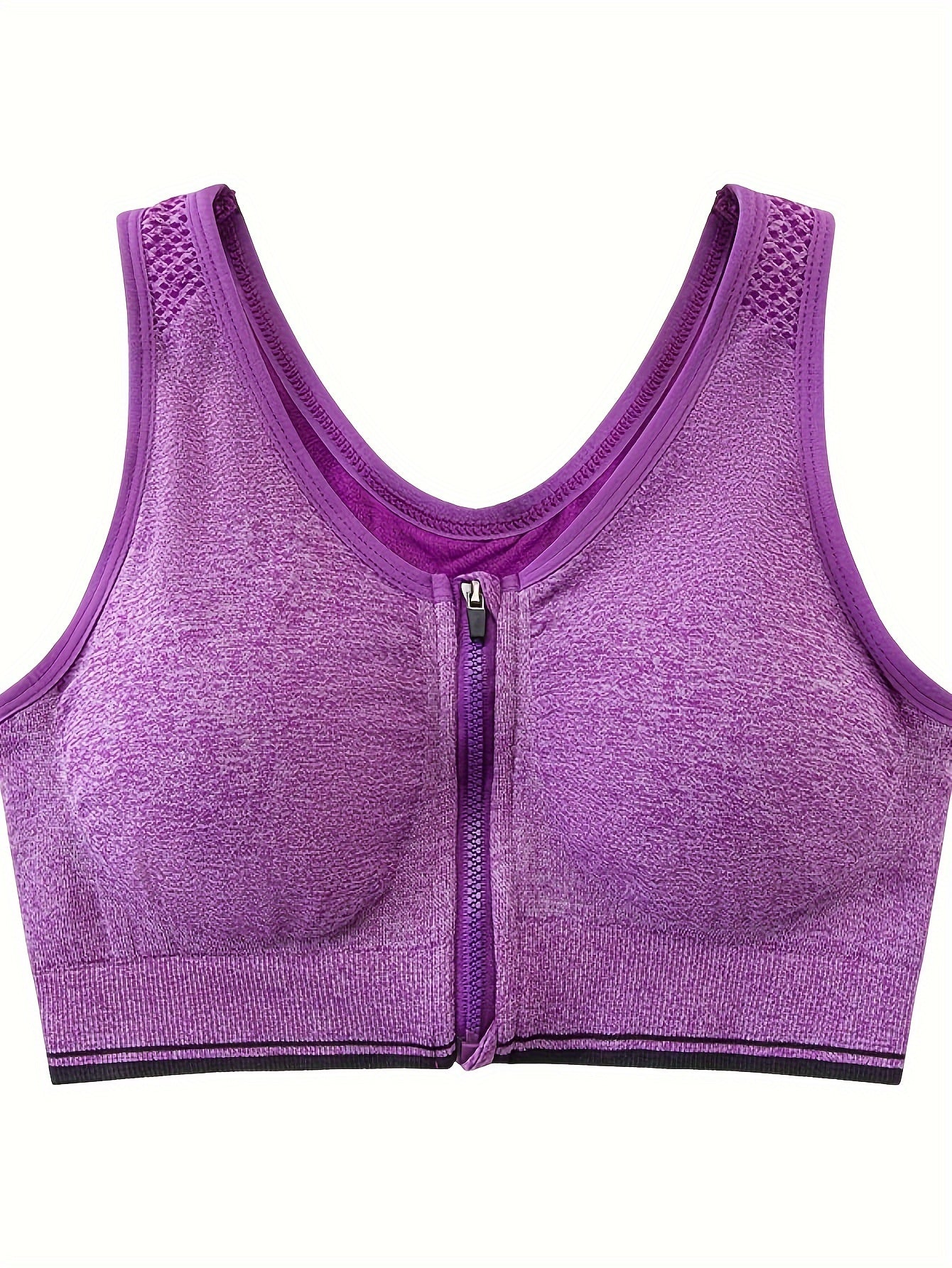Front Zip Sports Bra High Stretch Yoga Fitness Women's Activewear