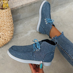 Women's Cow Print High Top Canvas Sneakers