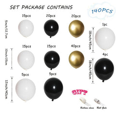 Golden Wedding Birthday Party Supplies Background Balloon Garland