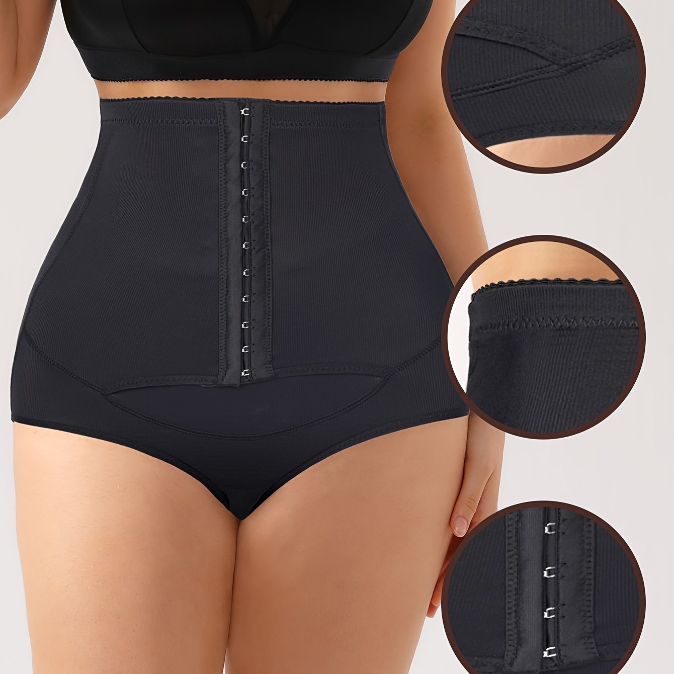 Tummy Control Compression Panties Front Buckle Shaping Women's Underwear
