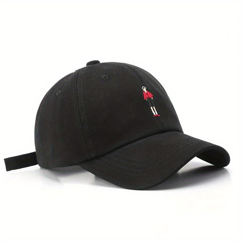 Embroidered Cartoon Character Baseball Cap for Women