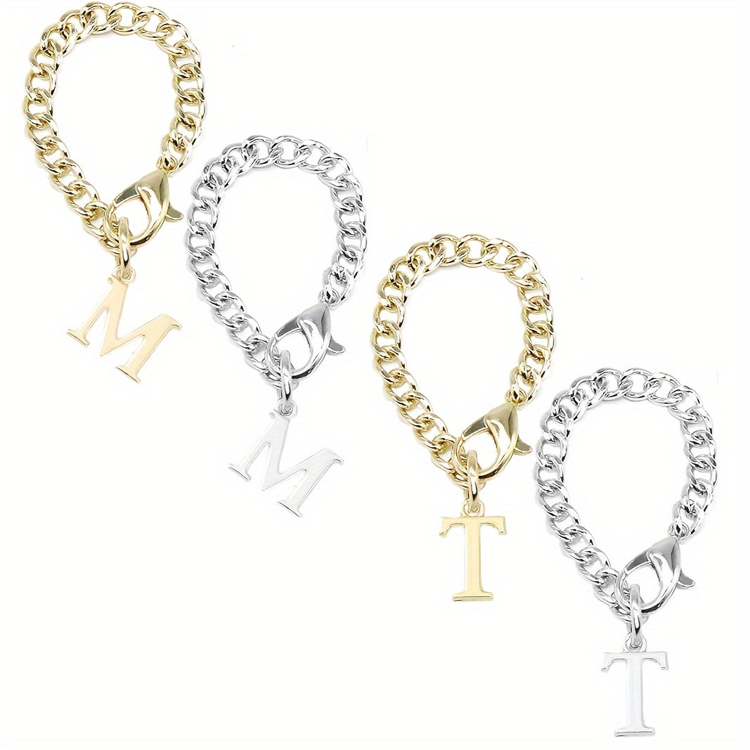 2pcs A Initial Letter Charms Bottle Handle Decorative Pendants