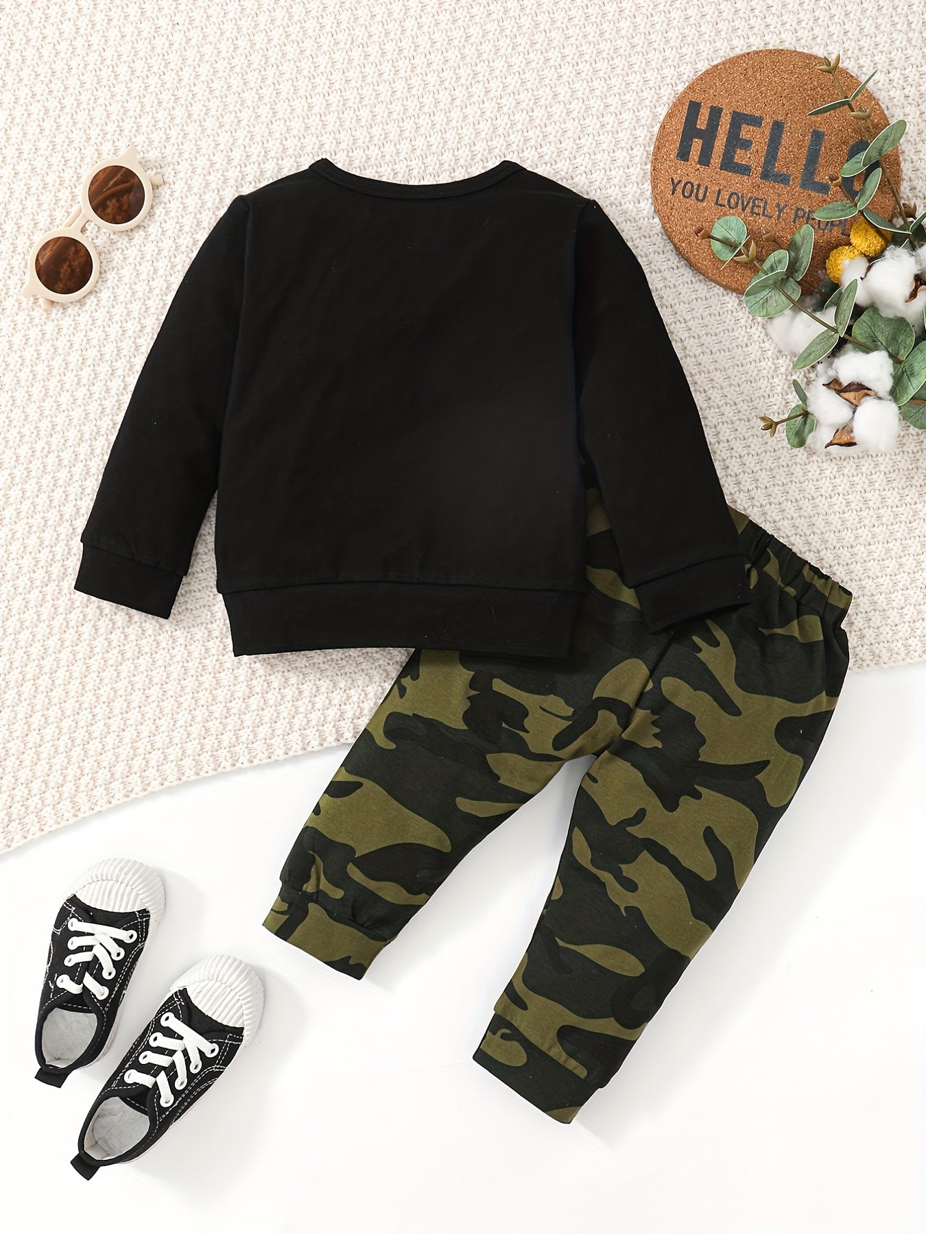Toddler Boy's 2pcs Sweatshirt & Pants Set MAMA Print