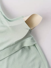 Shockproof Sports Vest Round Neck Racer Back Top Women's Activewear