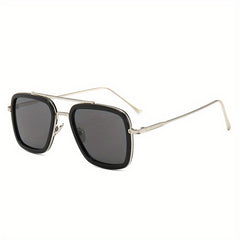 Men's Vintage Metal Frame Sunglasses Retro Toad Mirror