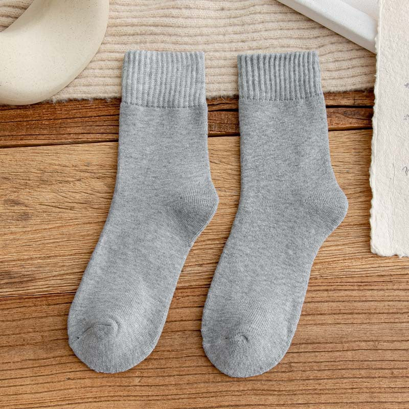 Women's Solid Thick Trim Mid Socks