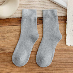 Women's Solid Thick Trim Mid Socks