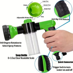 8-in-1 Outdoor Dog Washer & Garden Hose Nozzle