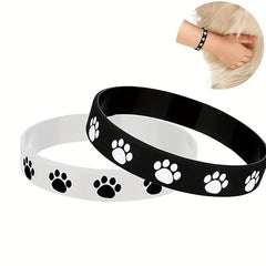 Animal Paw Print Wristband Silicone Bracelet Party Favors