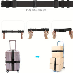 2 Pack Anti Pinch Buckle Luggage Straps Travel Accessories