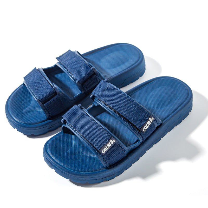 Men's Comfortable Non slip Hook And Loop Nylon Slides Sandals