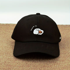 Adjustable Summer Mens Peaked Cap With Duck Embroidery