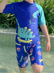 Boys Dinosaur T shirt & Shorts Set Swimsuit for Summer Holiday Party