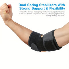 Adjustable Spring Support Elbow Pad for Safety - Weight 50-90 Kg