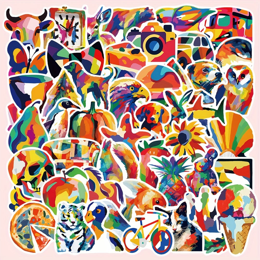 50pcs Graffiti Painted Stickers DIY Laptop Skateboard Phone Case Car Hel