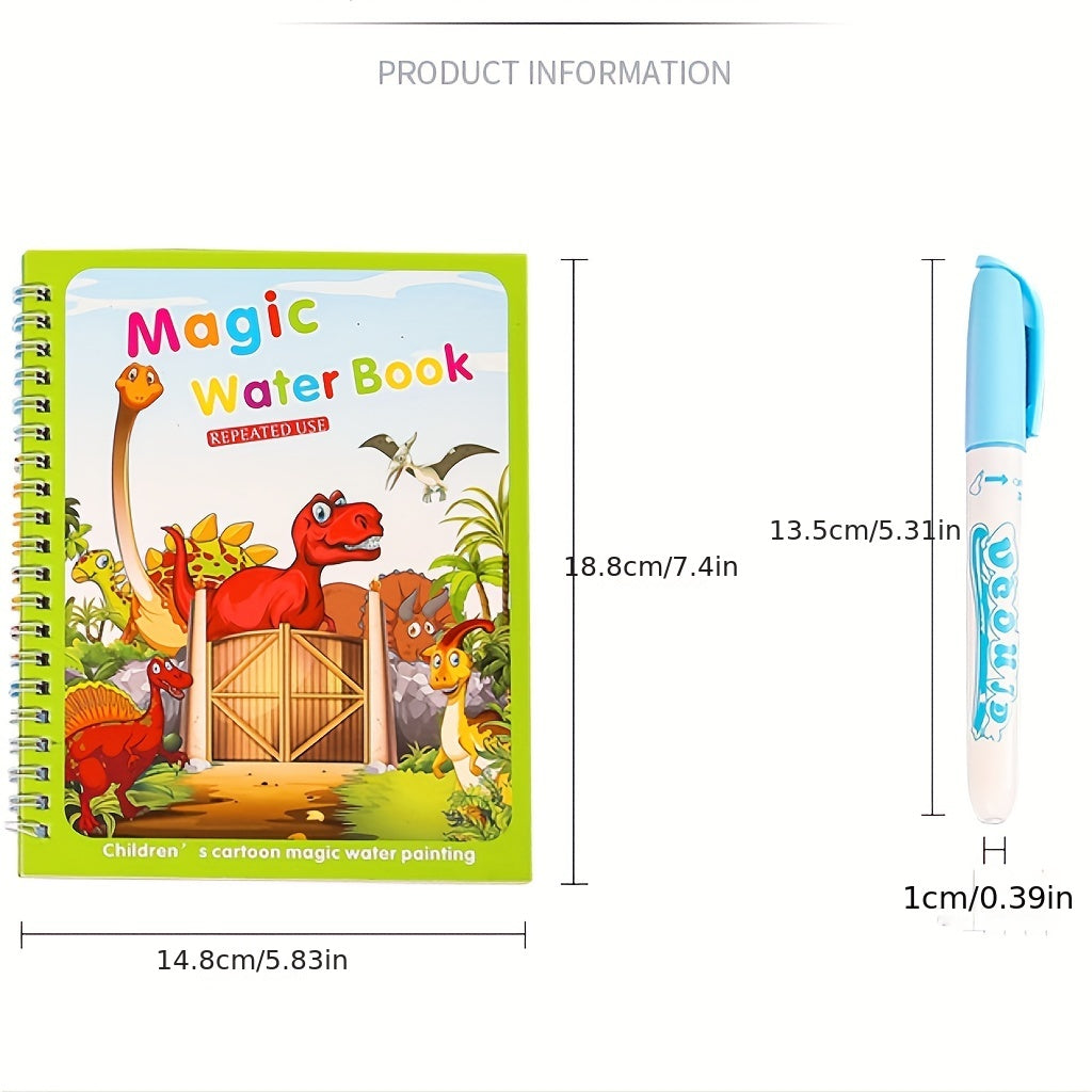 Water Drawing Book for Kids Reusable Coloring Book Sensory Toys