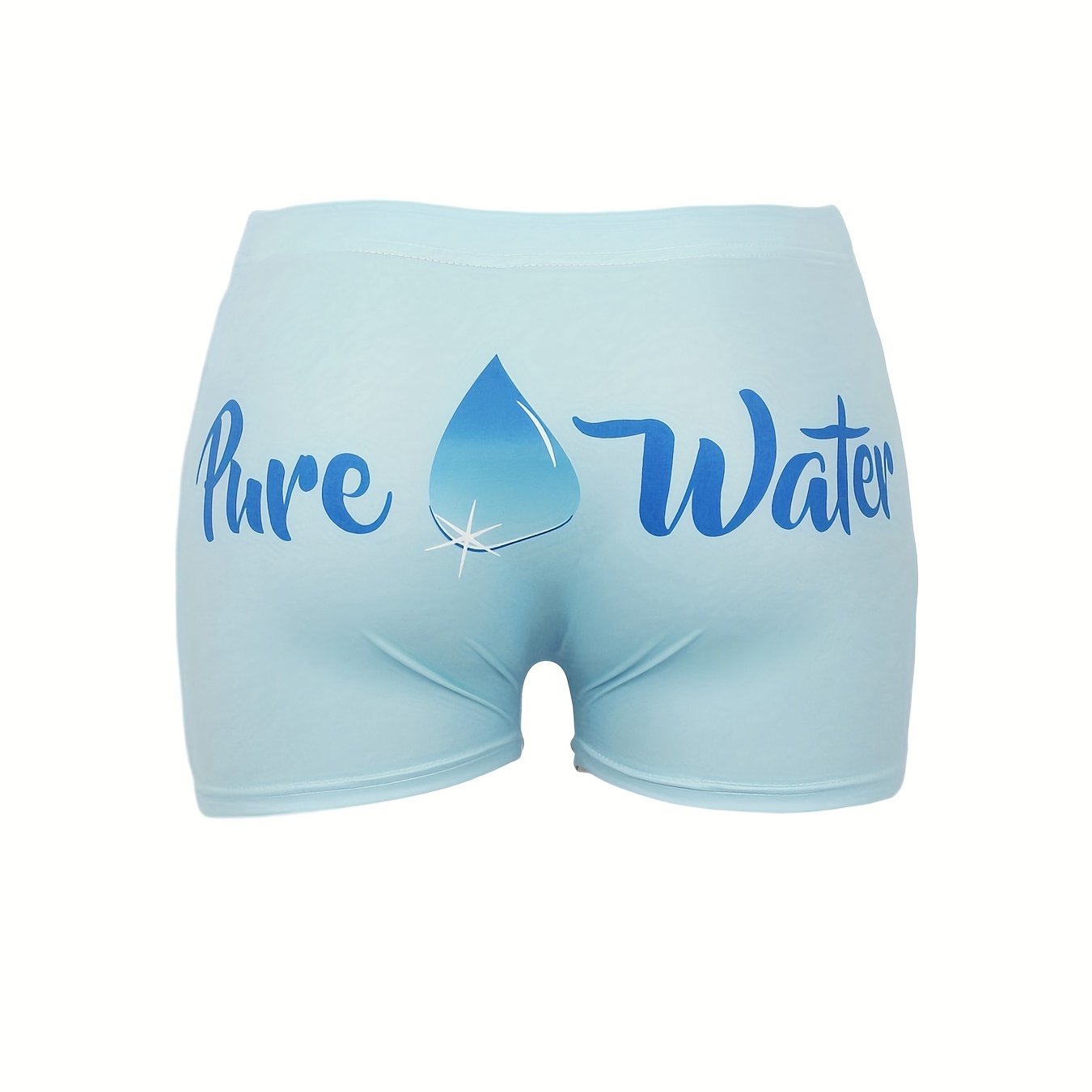 Pure Water Print Skinny Yoga Shorts for Spring & Summer