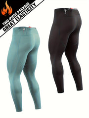Men's Solid Leggings Active Quick Drying Sports Compression Pants