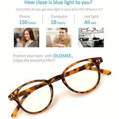 Men's Casual Anti Light Glasses Retro Reading Glasses Protective Glasses