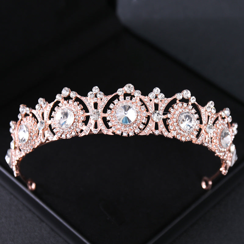 Baroque Crystal Rhinestone Crown Headdress