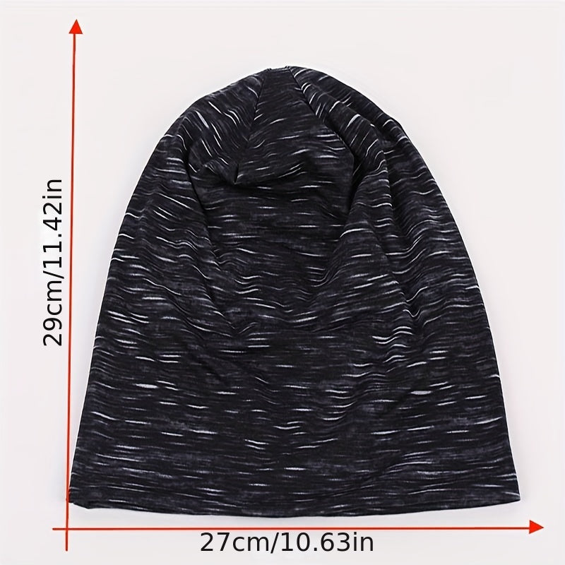 Striped Cotton Pullover Hat Beanie Hip Hop Street Dance Cap