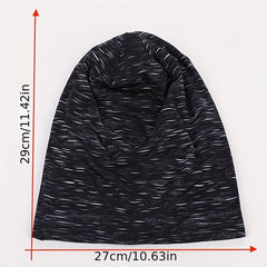 Striped Cotton Pullover Hat Beanie Hip Hop Street Dance Cap
