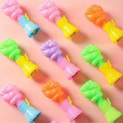 15pcs Colorful Ejection Fist Toys Birthday Party Favors Mixed Colors