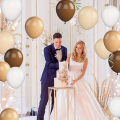61pcs Brown Nude Latex Balloon Set for Wedding Birthday Anniversary Graduation