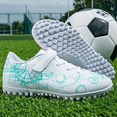 Adult's Turf Football Boots Hook Loop Closure TF Soccer Cleats