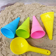 Ice Cream Cone Sand Molds - Set of 10