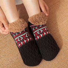 Plush Lined Socks Soft & Warm Low Cut Floor Socks Women's