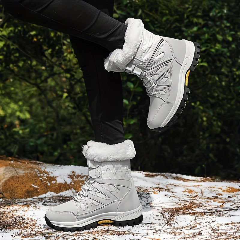 Women's Faux Fur Lined Snow Boots Insulated Outdoor Shoes