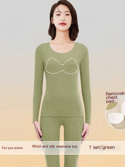 Women's Thermal Underwear Set Long Sleeve Crew Neck Tops & Pants