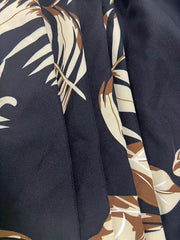 Tropical Print Splicing Dress Short Sleeve Dress Women's Clothing
